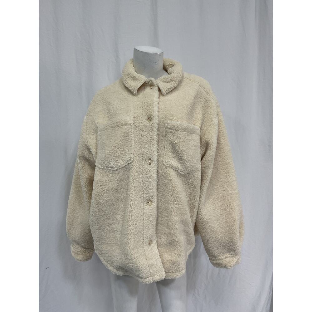 Bandier 'The Aspen' Cream Polyester Sherpa Jacket Size S - Picture 2 of 5